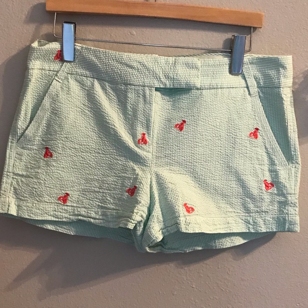 J Crew Lobster City Fit Shorts, Size 10